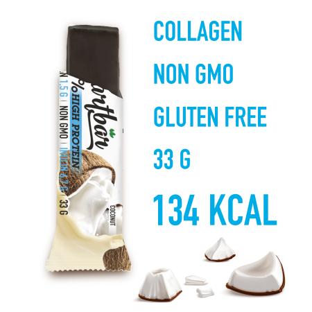 Батончик протеиновый без сахара Smartbar Protein Pro 41% "Кокос", 25 шт. х 33 г